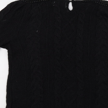 Magnolia Womens Black   Pullover Jumper Size L