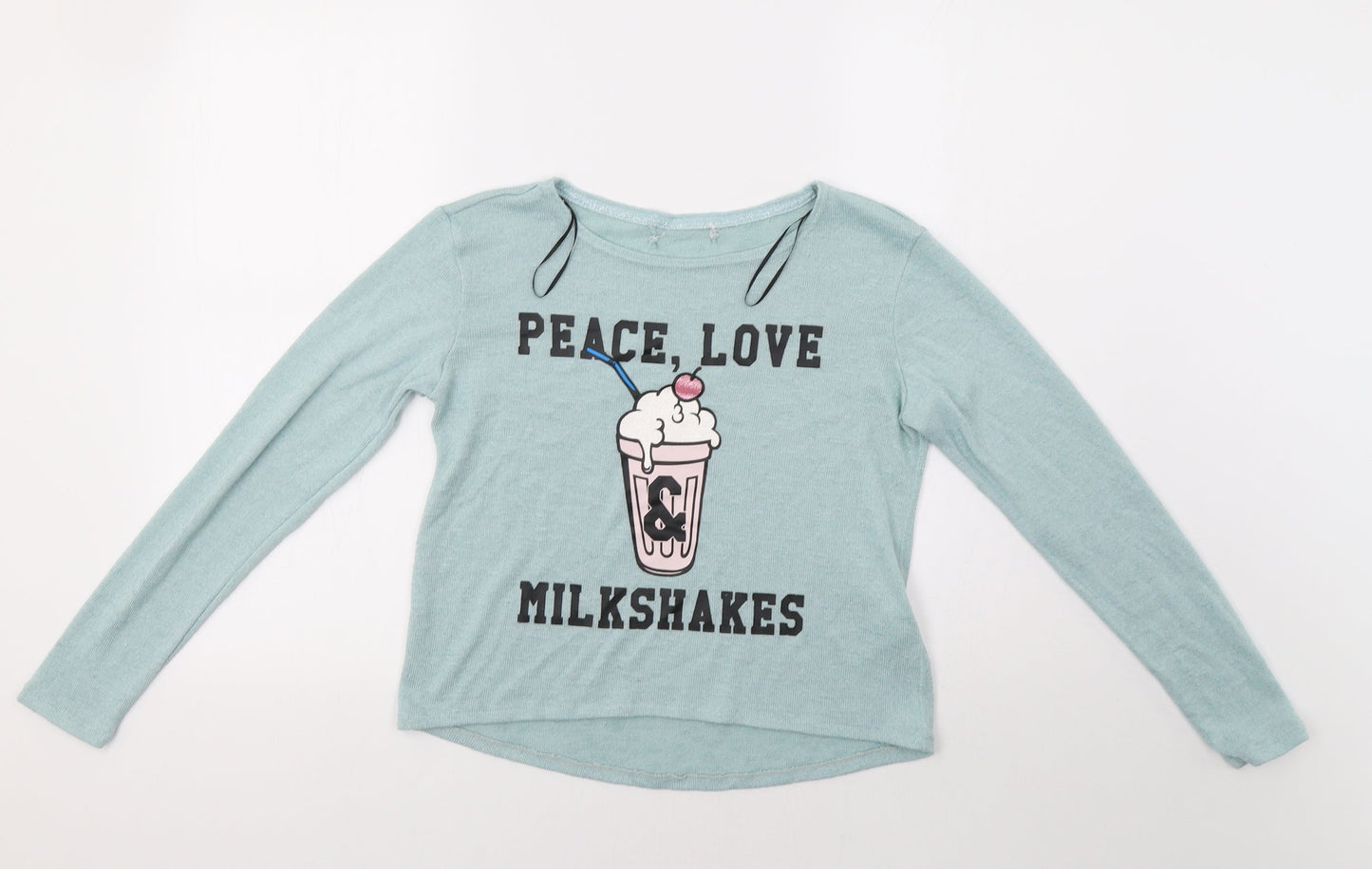 Preworn Womens Green   Pullover Jumper Size S  - Peace, Love
