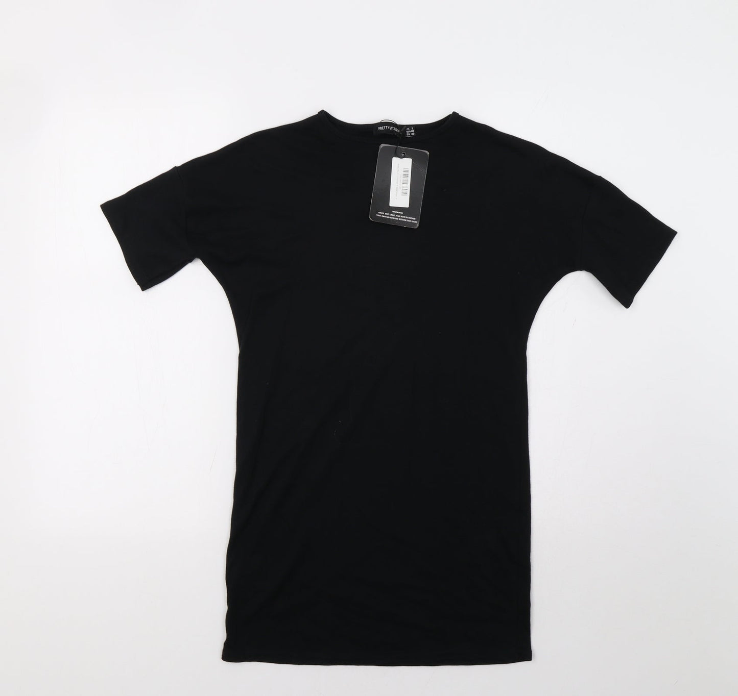 PRETTYLITTLETHING Womens Black   Basic T-Shirt Size XS