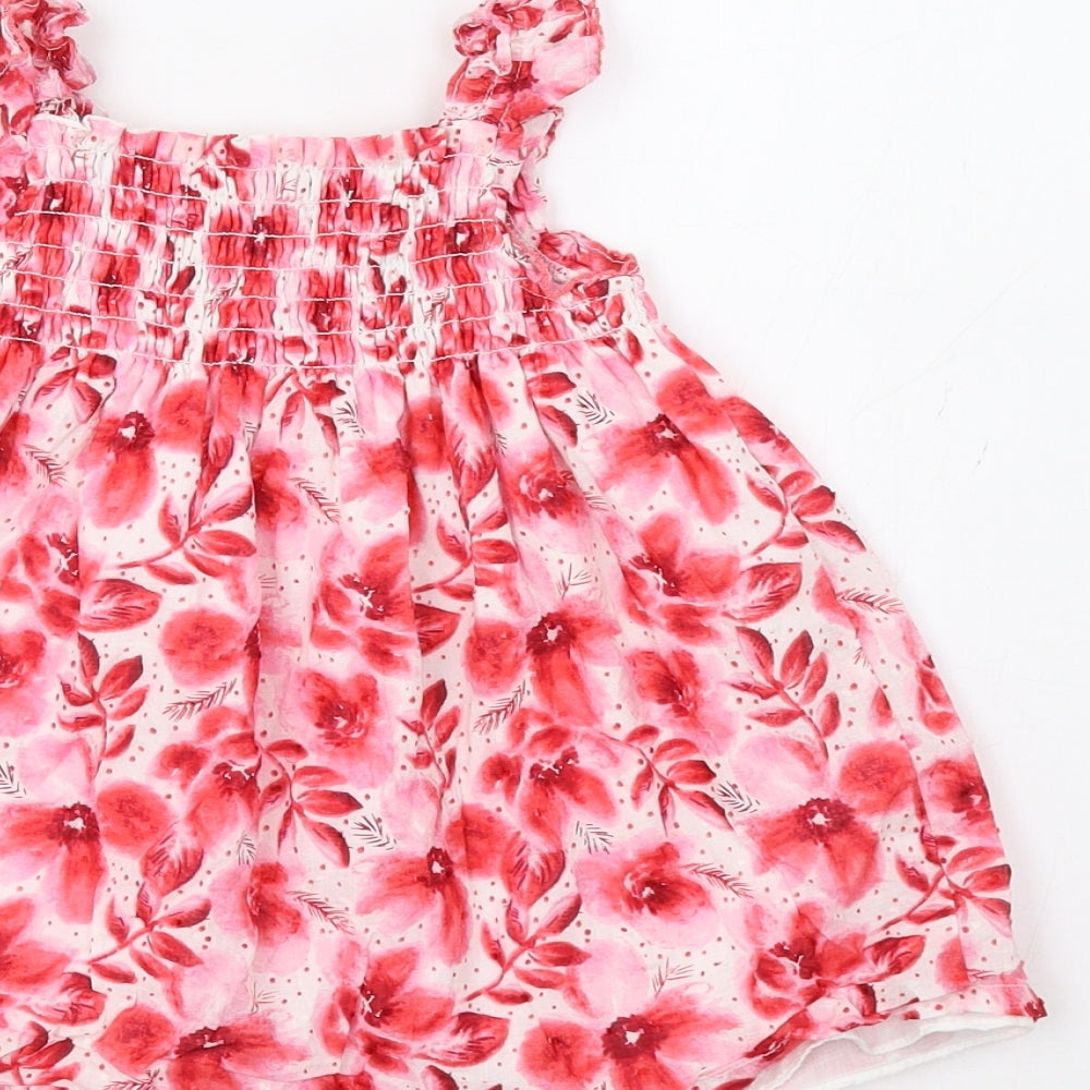 Penelope Mack Baby Red Floral  Fit & Flare  Size 18 Months