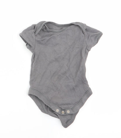 Preloved George Boys Grey   Romper One-Piece Size 9-12 Months - Front