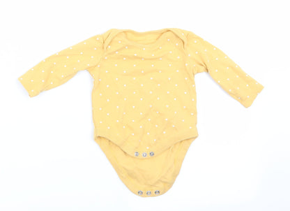 F&F Girls Yellow   Romper One-Piece Size 0-3 Months  - Heart Print