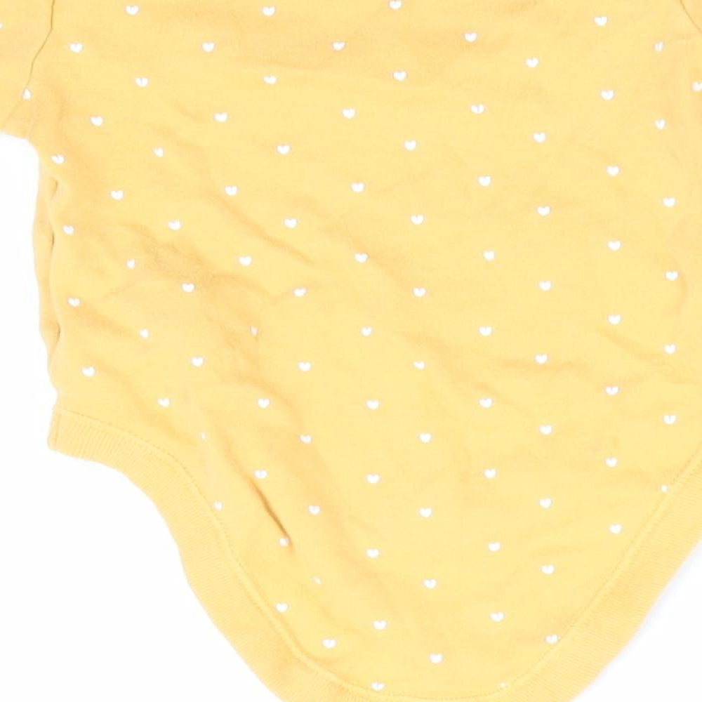 F&F Girls Yellow   Romper One-Piece Size 0-3 Months  - Heart Print