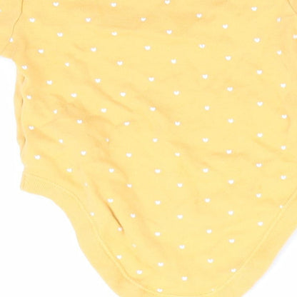 F&F Girls Yellow   Romper One-Piece Size 0-3 Months  - Heart Print