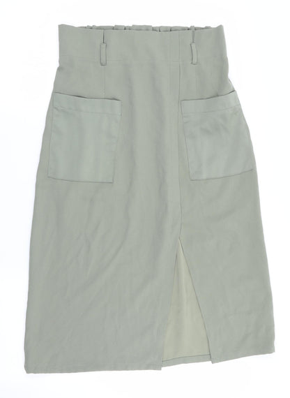 New Look Womens Green   A-Line Skirt Size 12  - Back Elastication