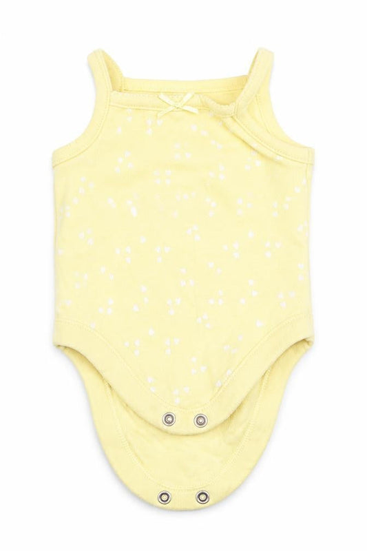 George Girls Yellow   Romper One-Piece Size Newborn  - Heart Print