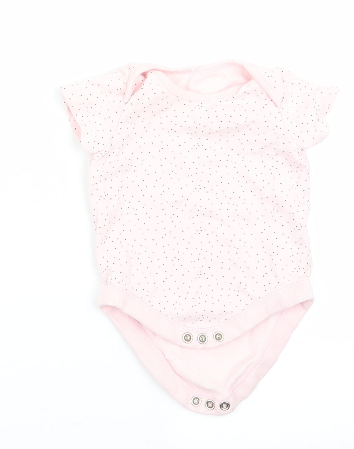 F&F Girls Pink Polka Dot  Romper One-Piece Size 0-3 Months