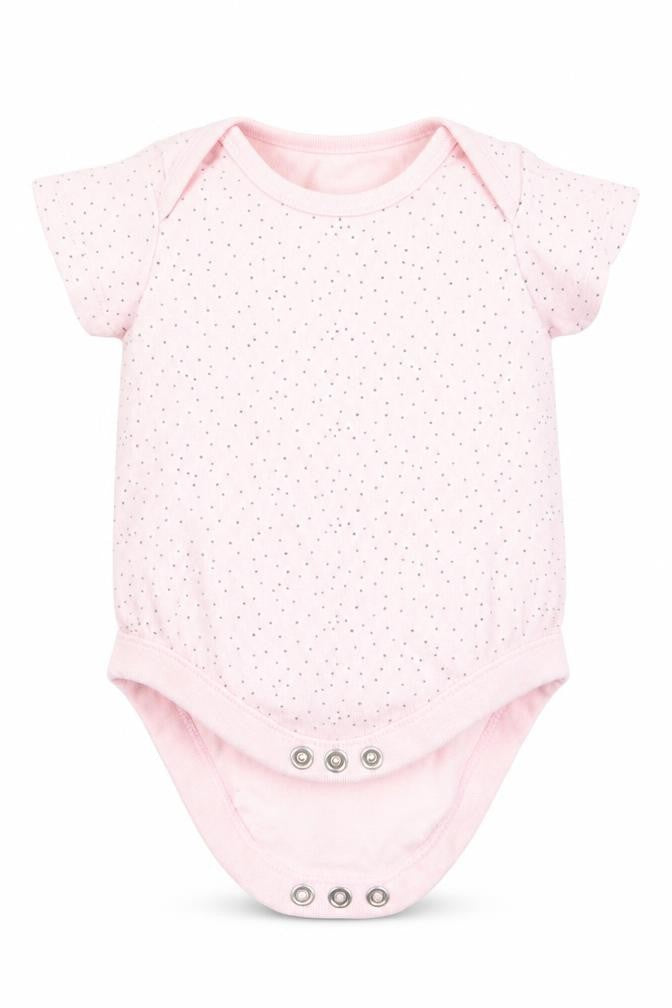 F&F Girls Pink Polka Dot  Romper One-Piece Size 0-3 Months