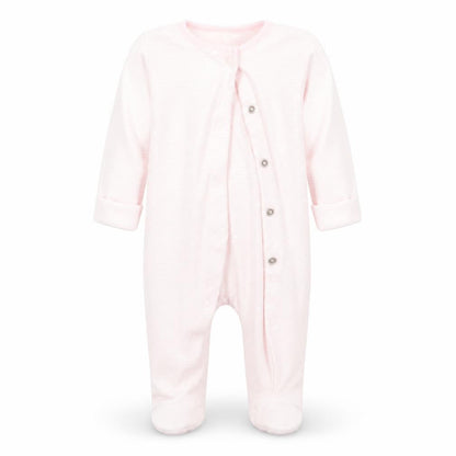 F&F Girls Pink Striped  Babygrow One-Piece Size 3-6 Months