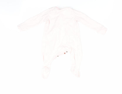 F&F Girls Pink Striped  Babygrow One-Piece Size 3-6 Months