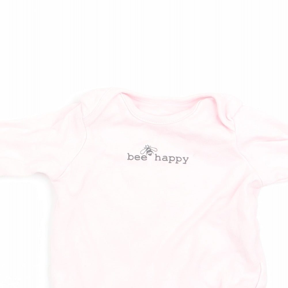 F&F Girls Pink Animal Print  Romper One-Piece Size 0-3 Months  - Bee Happy