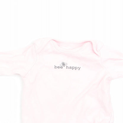 F&F Girls Pink Animal Print  Romper One-Piece Size 0-3 Months  - Bee Happy