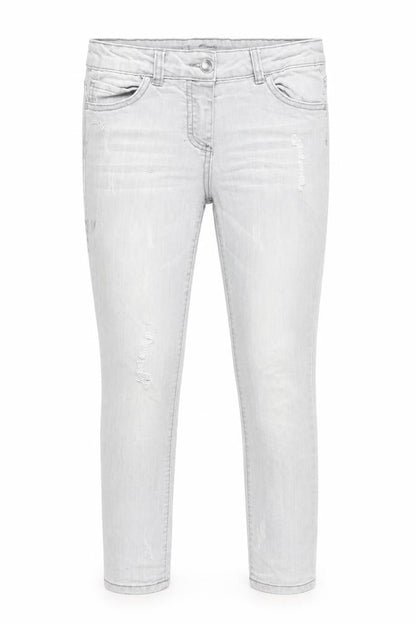Denim Co Girls Grey   Skinny Jeans Size 10-11 Years - Distressed Jeans