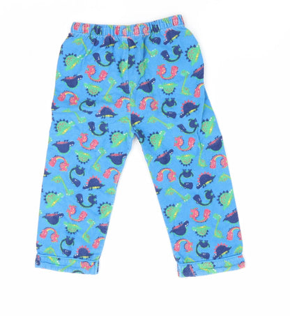 Primark Rebel by Primark Boys Blue Animal Print   Pyjama Pants Size 2-3 Years  - Dinasour Print
