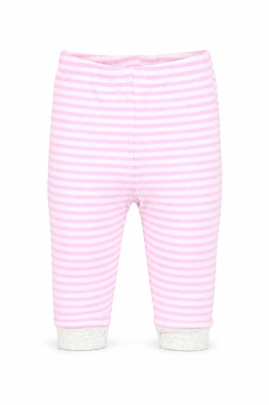 George Girls Pink Striped  Jogger Trousers Size 6-9 Months