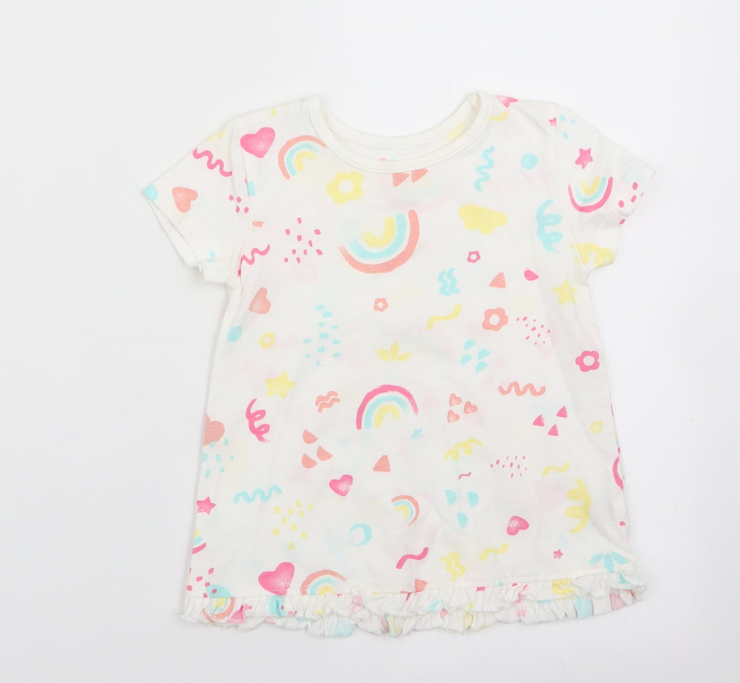 George Girls Ivory Geometric  A-Line  Size 9-12 Months