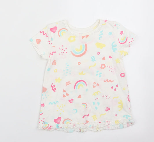 George Girls Ivory Geometric  A-Line  Size 9-12 Months