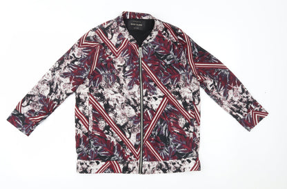 River Island Womens Red Geometric  Jacket  Size 8