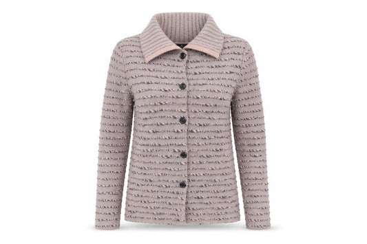 az Womens Pink Striped  Cardigan Jumper One Size