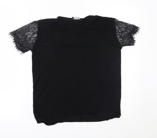 PRETTYLITTLETHING Womens Black   Basic Blouse Size 6
