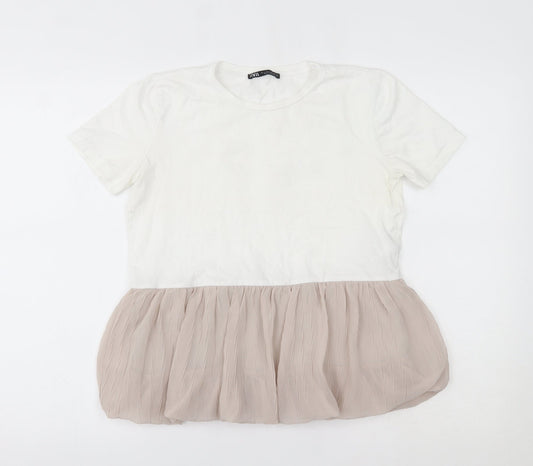 Zara Womens White   Basic Blouse Size S