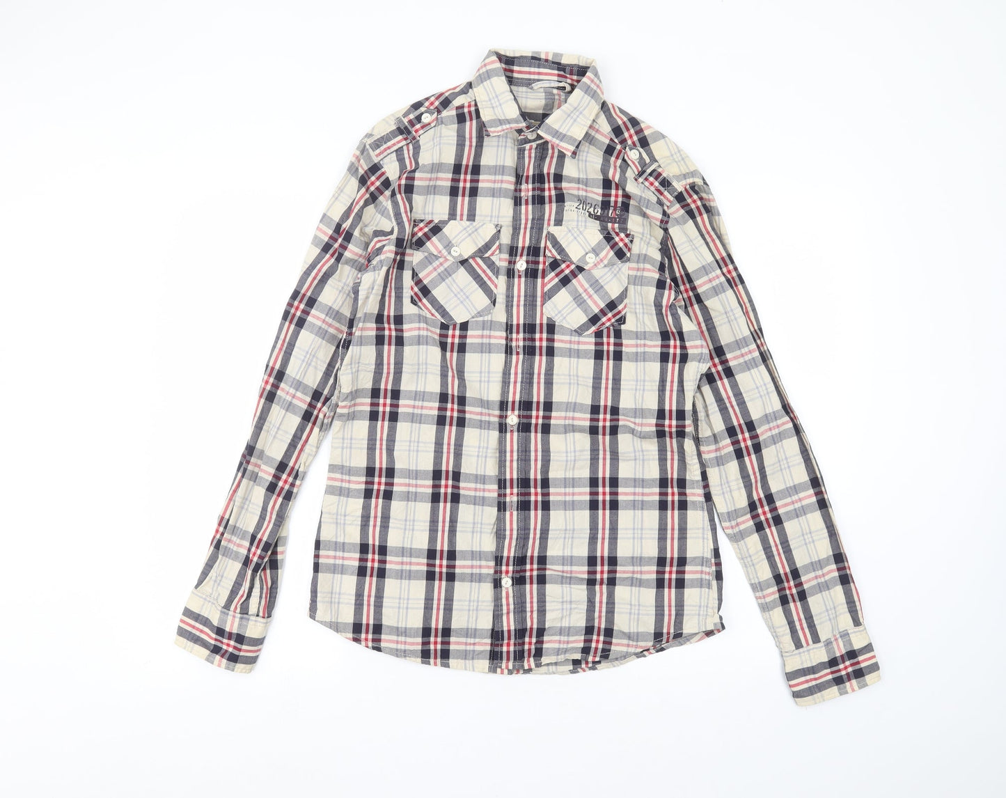 NEXT Mens Beige    Dress Shirt Size S