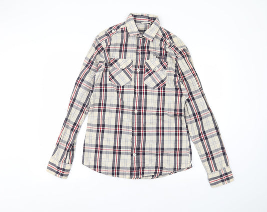 NEXT Mens Beige    Dress Shirt Size S
