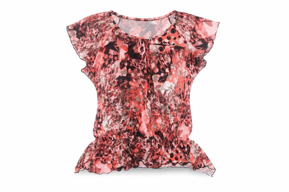 mimosa Womens Pink Floral  Basic T-Shirt Size 16