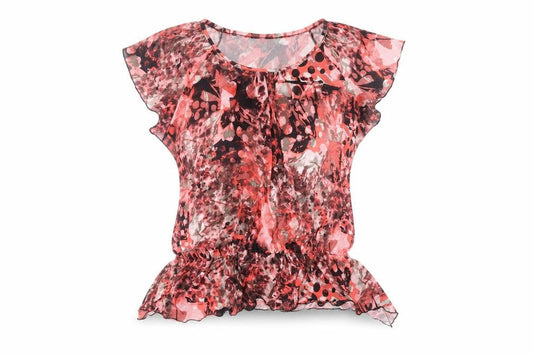 mimosa Womens Pink Floral  Basic T-Shirt Size 16