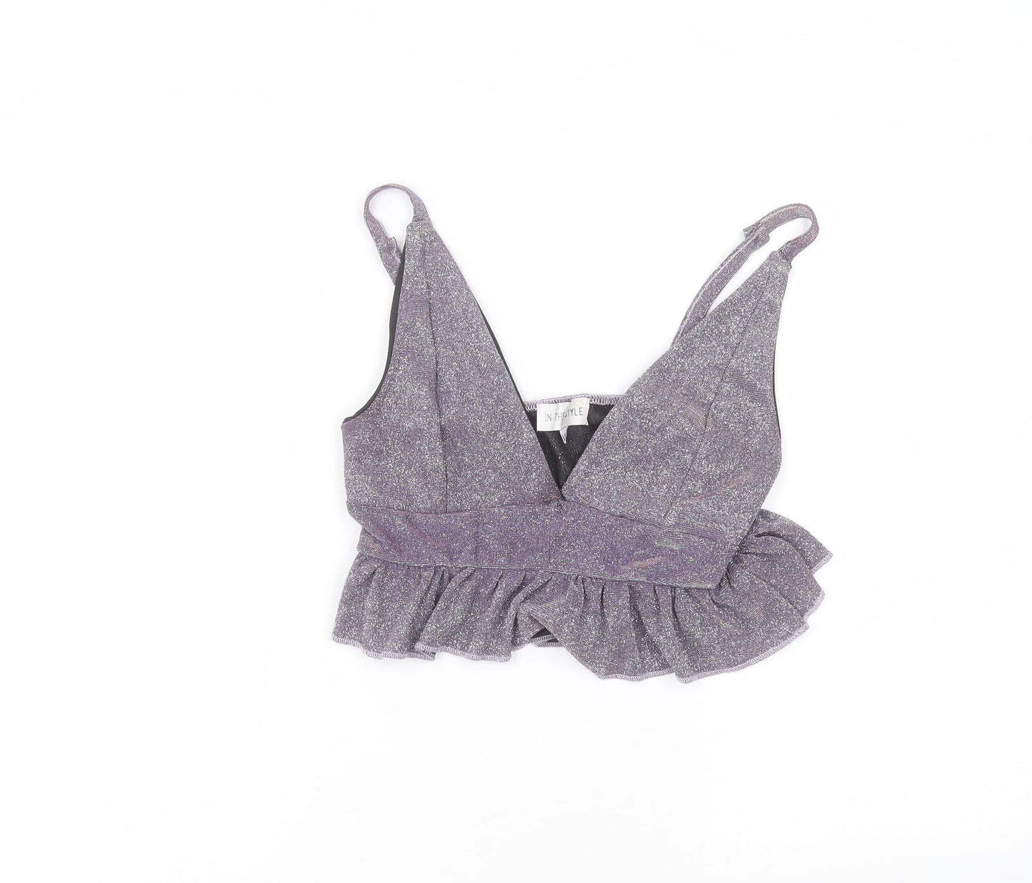 In the Style Womens Purple   Basic T-Shirt Size 10