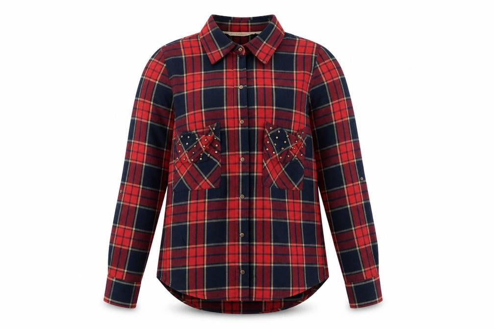Love women Womens Red   Basic Button-Up Size M