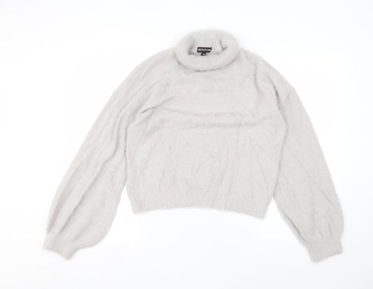 PRETTYLITTLETHING Womens Grey   Pullover Jumper Size M
