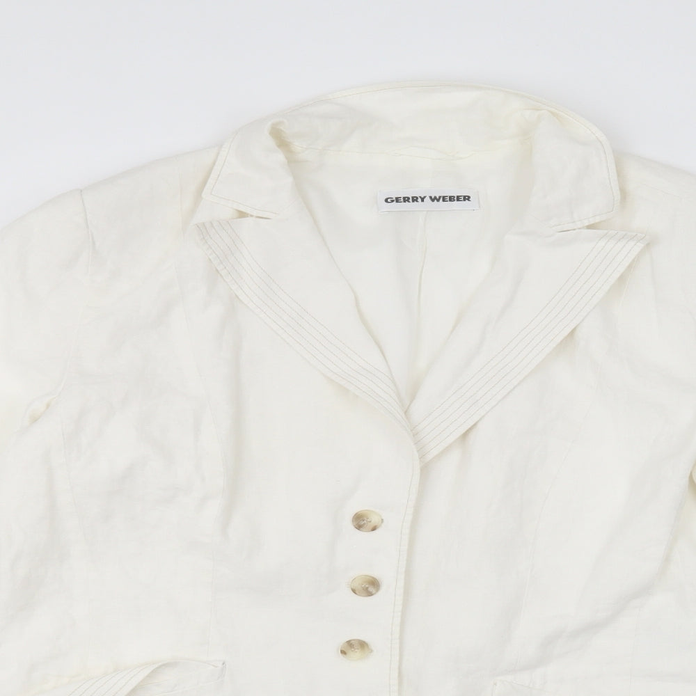 Gerry Weber Womens White   Basic Button-Up Size 14