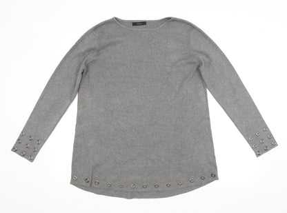 ZUPPE Womens Grey   Pullover Jumper Size M