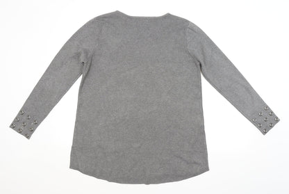 ZUPPE Womens Grey   Pullover Jumper Size M