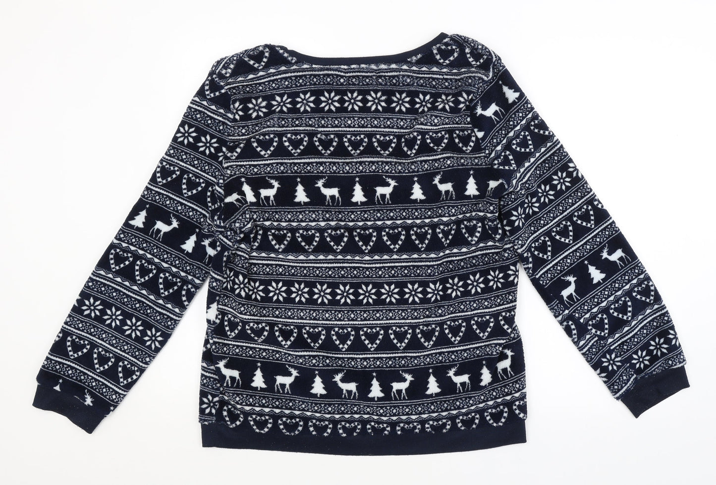 LOVE TO LOUNGE Womens Black Argyle/Diamond  Pullover Jumper Size 14