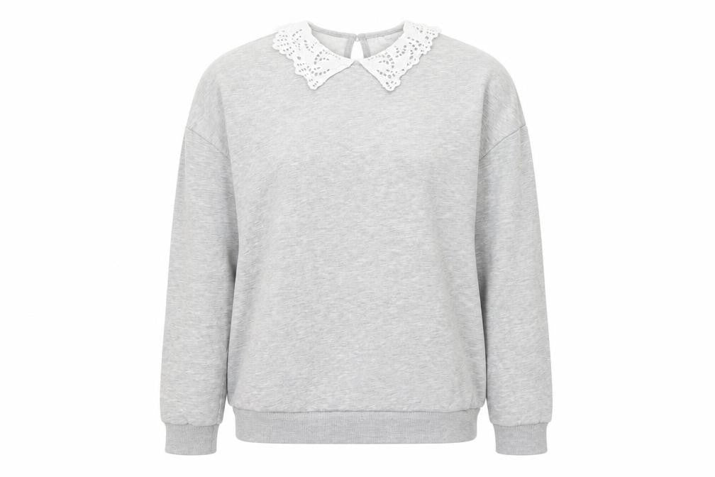 Papaya Womens Grey   Pullover Sweatshirt Size 10