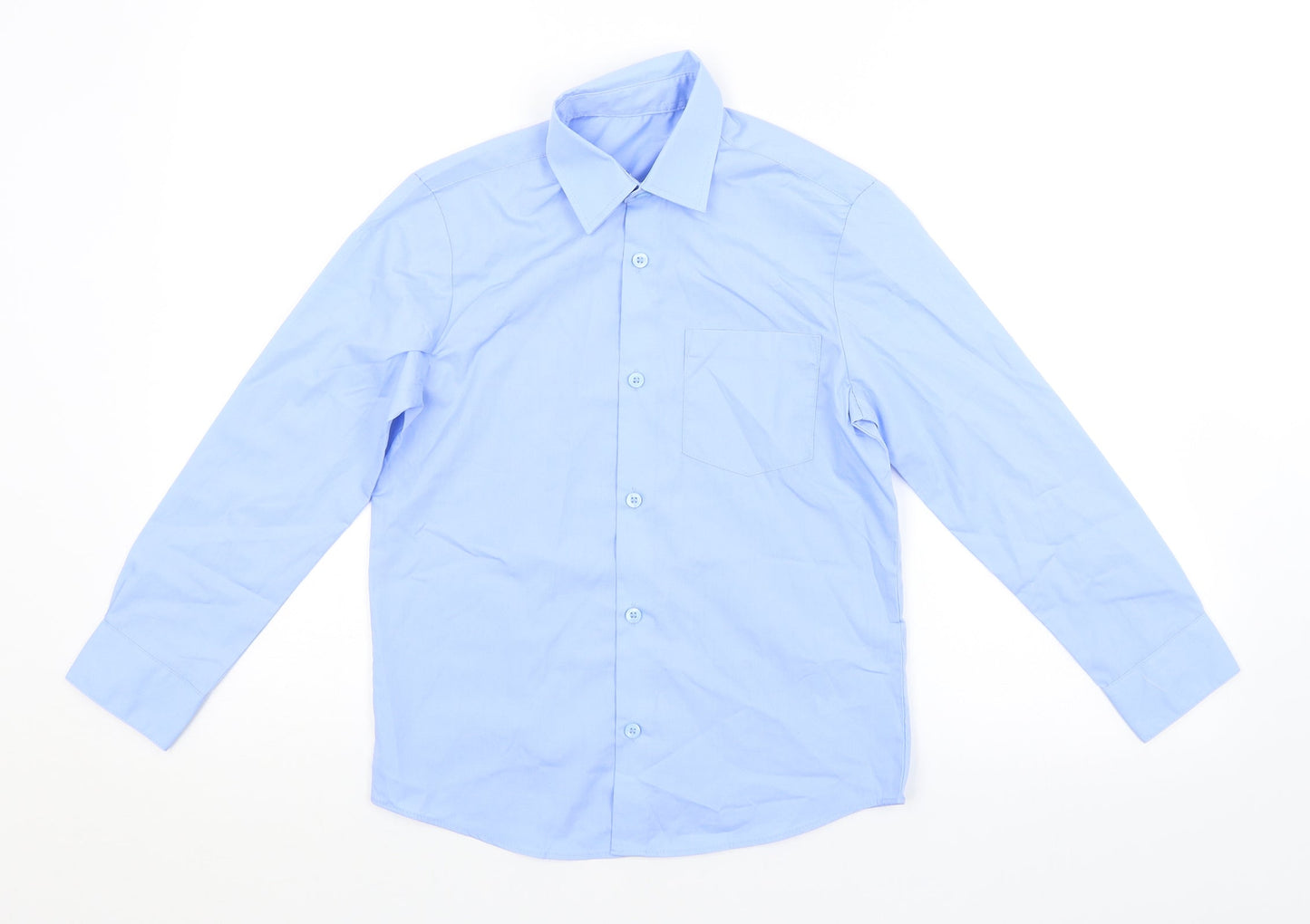 George Boys Blue   Basic Button-Up Size 8-9 Years