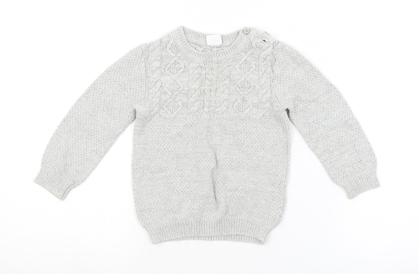 F&F Baby Grey Argyle/Diamond  Pullover Jumper Size 9-12 Months
