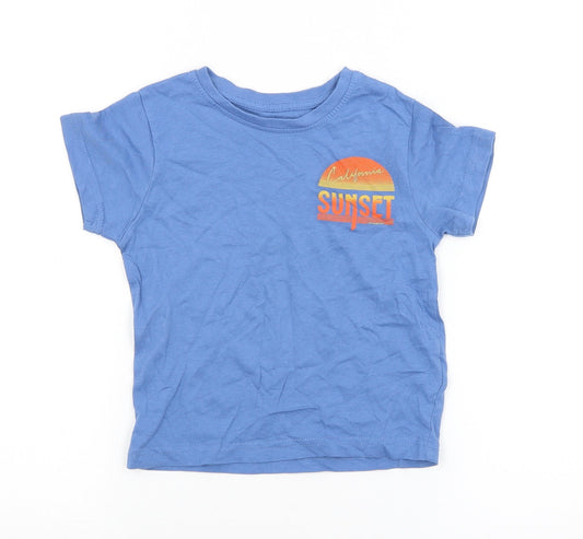Primark Boys Blue   Basic T-Shirt Size 2-3 Years