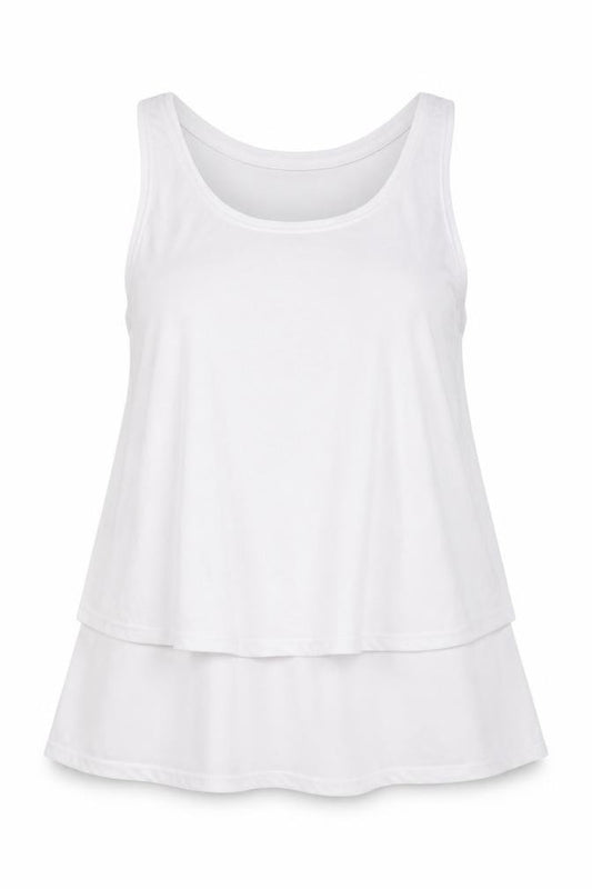 Active Womens White   Basic Tank Size 16