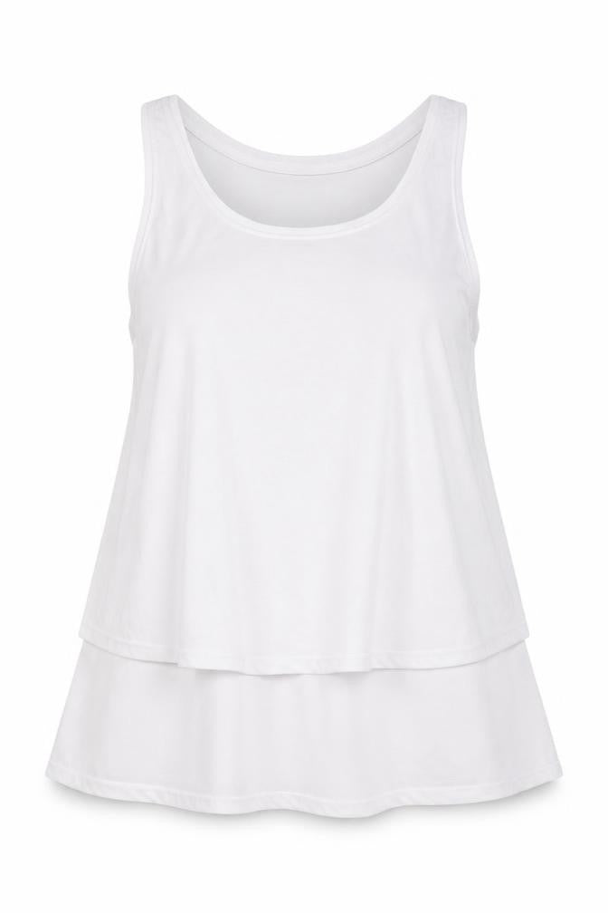 Active Womens White   Basic Tank Size 16