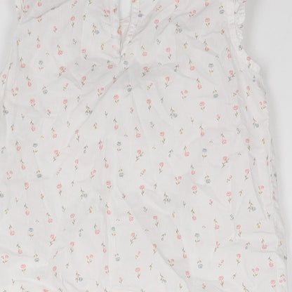 Preloved H&M Girls White Floral  A-Line  Size 2-3 Years - Label