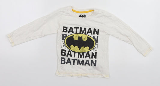 Batman Boys White   Basic T-Shirt Size 2 Years  - Batman