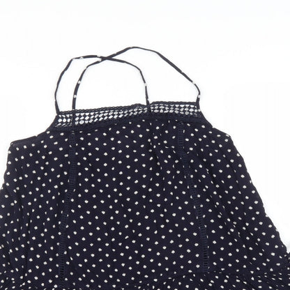 Next Womens Blue Polka Dot  Basic T-Shirt Size 12