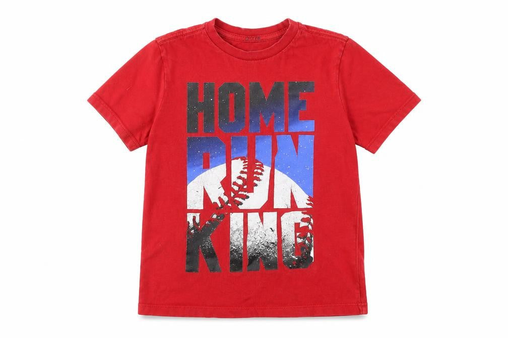 Gap Boys Red   Basic T-Shirt Size 8 Years  - HOME RUN KING