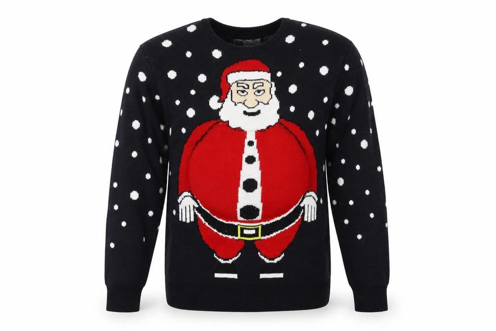 Cedarwood State Mens Black Polka Dot Pullover Sweatshirt Size L - CHRISTMAS