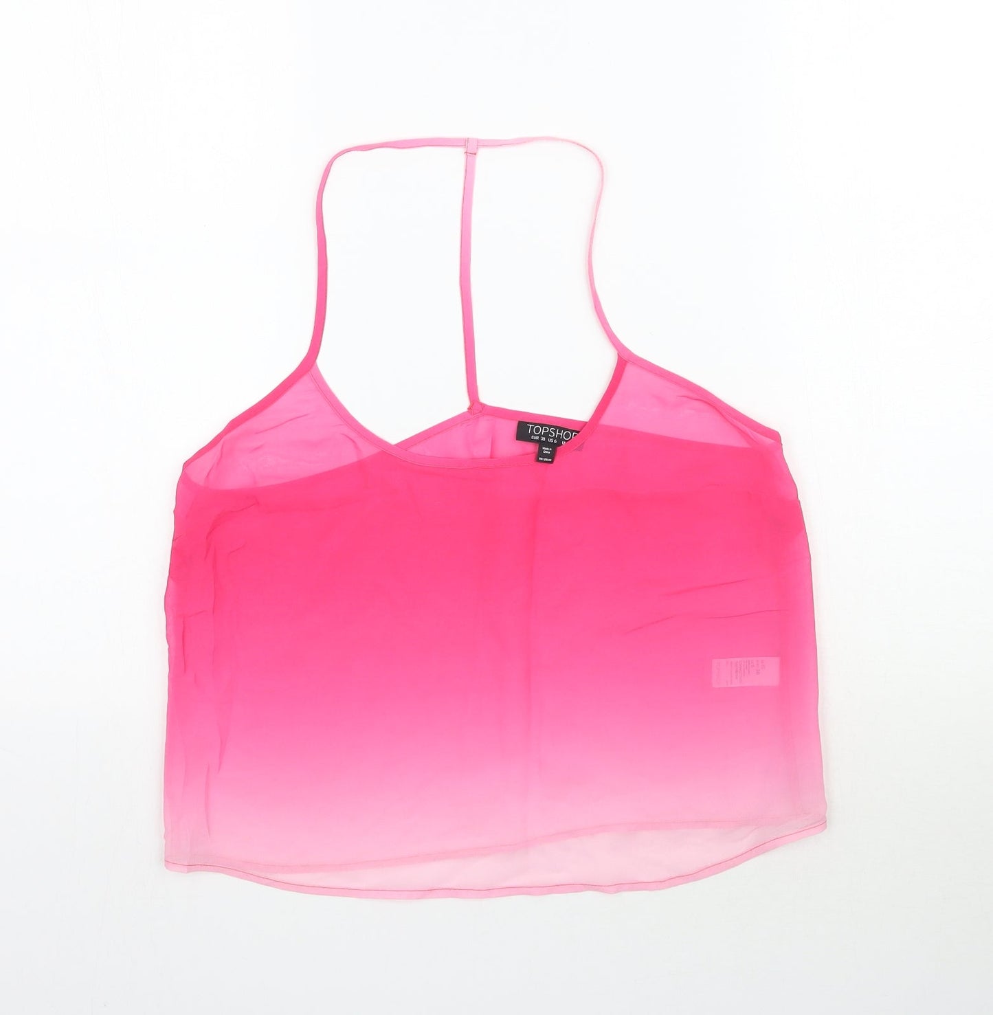 Topshop Womens Pink   Camisole Blouse Size 10  - Ombre two tone