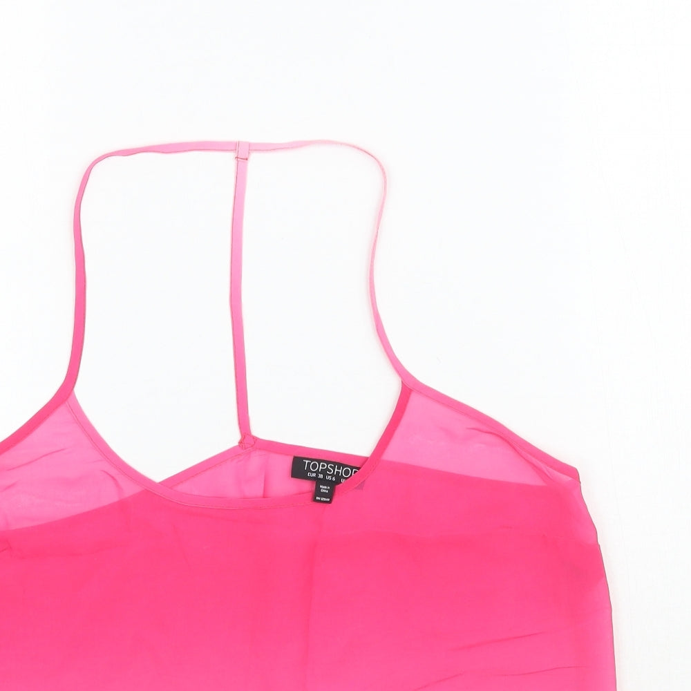 Topshop Womens Pink   Camisole Blouse Size 10  - Ombre two tone