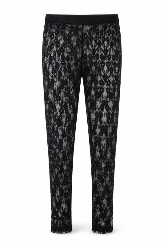 Smiffy's Womens Black  Lace Trousers  Size S L26 in
